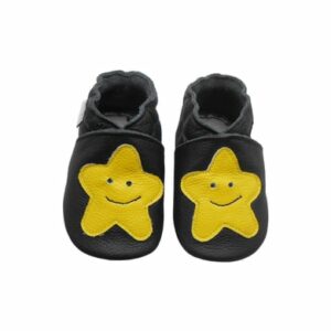 Bemesu Baby Krabbelschuhe Stern Schwarz Stern Schwarz