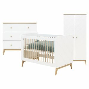 Bopita Babyzimmer Paris 3-teilig 60 x 120 cm weiß / natur