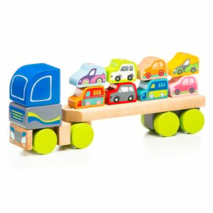 Cubika Toys Holzspielzeug LKW mit Autos