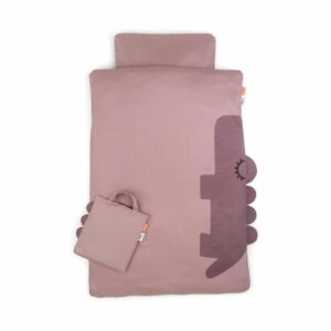 Done by Deer™ Bettwäsche-Set Junior Sleepy 100 x 140 cm Croco Rosa