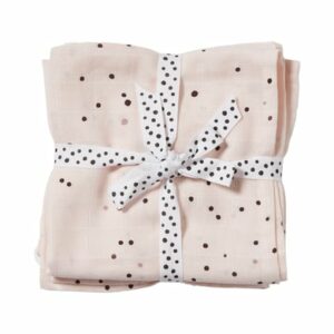 Done by Deer™ Pucktuch 2er-Pack Dreamy dots Puder