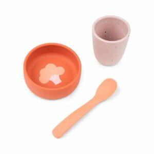 Done by Deer™ Silikon Geschirr-Set First meal papaya