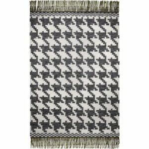 Esprit Kurzflorteppich Houndstooth schwarz/weiss