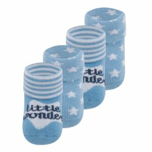 Ewers Erstlingssocken 4er-Pack Little Wonder blau