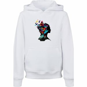 F4NT4STIC Hoodie Butterfly Silhouette HOODIE UNISEX weiß