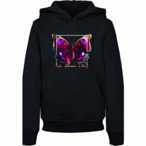 F4NT4STIC Hoodie Pink Butterfly HOODIE UNISEX schwarz