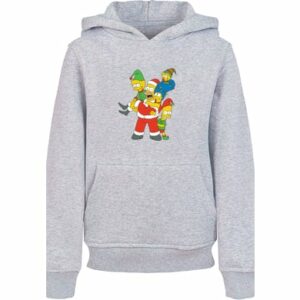 F4NT4STIC Hoodie The Simpsons Christmas Weihnachten Family heather grey