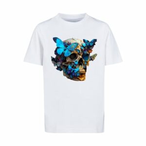 F4NT4STIC T-Shirt Butterfly Skull TEE UNISEX weiß