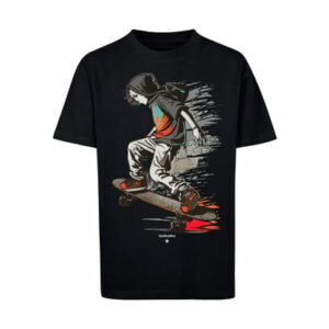 F4NT4STIC T-Shirt Skateboarder schwarz