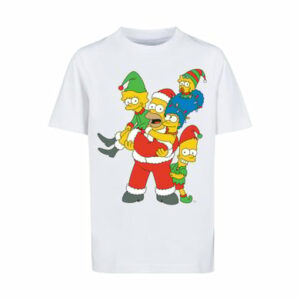 F4NT4STIC T-Shirt The Simpsons Christmas Weihnachten Family weiß