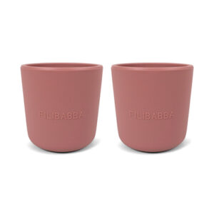 Filibabba Silikon Becher 2er-Pack - Rose