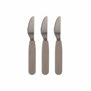 Filibabba Silikon Messer 3er-Pack - Warm Grey