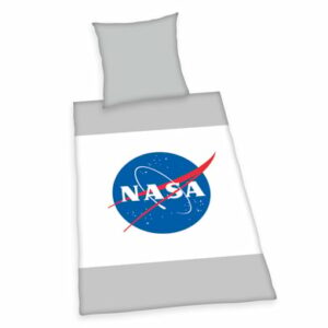 HERDING Bettwäsche NASA grau-weiß 135 x 200 cm