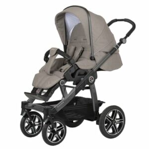 Hartan Kinderwagen Racer GTS mit Handbremse Casual Collection classy dots (906) Gestellfarbe platin