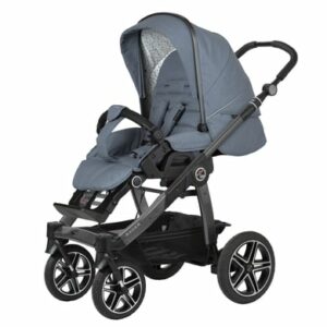 Hartan Kinderwagen Racer GTS mit Handbremse Casual Collection hearts (914) Gestellfarbe platin