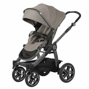 Hartan Kinderwagen Racer GTX mit Handbremse Casual Collection classy dots (906) Gestellfarbe platin