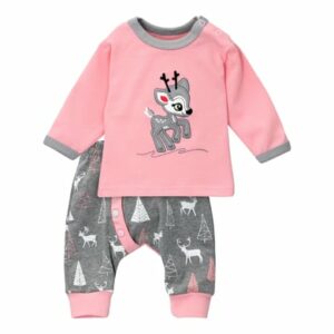 Koala Baby 2tlg Set Shirt + Hose Rentier - by Koala Baby grau rosa