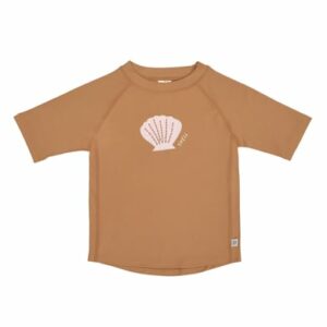 LÄSSIG UV-Kurzarm-Badeshirt Muscheln Karamell