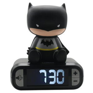 LEXIBOOK Batman Wecker mit 3D Nachtlicht-Figur
