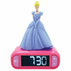 LEXIBOOK Disney Prinzessin Wecker mit 3D Nachtlicht-Figur