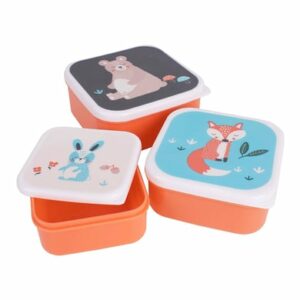 Ladelle Kinder Lunchbox Woodland 3er Set orange