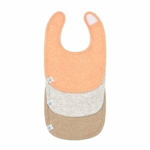 Lässig Lätzchen für Neugeborene 3er Set Apricot hellgrau beige