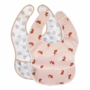 Lässig Lätzchen mit Auffangschutz 2er Pack Little Forest Hase