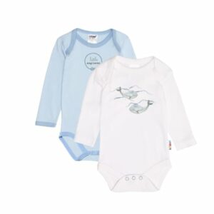 Liliput Amineckbody 2er-Pack blau/weiß mit Frontprint weiß