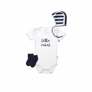 Liliput Erstausstattungsset (3-tlg.) Little rebel weiss/ blau