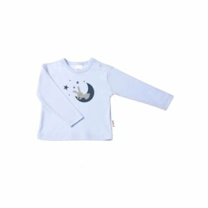 Liliput Langarmshirt Mond mit Hase hellblau