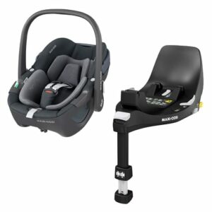 MAXI COSI Set Babyschale Pebble 360 Essential Graphite plus Basisstation FamilyFix 360