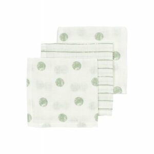 MEYCO Mullwindeln 3er-Pack Dot Stripe Soft Green