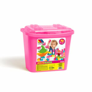 MOLTO Baustein Activity Box mit 90 Steinen Pink