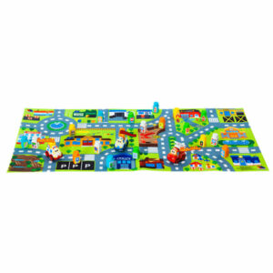 MOLTO Baustein Spielset mit 3 Fahrzeugen und Matte