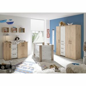 Mäusbacher Kinderzimmer Micha 4-türig Inkl. Hängeregale natur