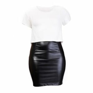 Mama Basics Stillkleid Eco-Leather Skirt Dress schwarz