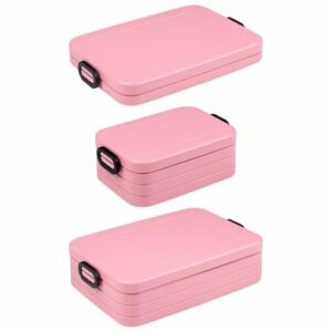 Mepal Lunchboxen Large Midi Flat Take a Break 3er Set rosa