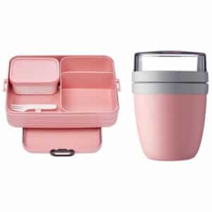 Mepal Lunchpot + Bento Lunchbox Large Ellipse + TAB 2er Set rosa