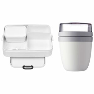 Mepal Lunchpot + Bento Lunchbox Large Ellipse + TAB 2er Set weiß