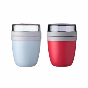 Mepal Lunchpot Mini Ellipse 300 + 120 ml 2er Set blau-rot