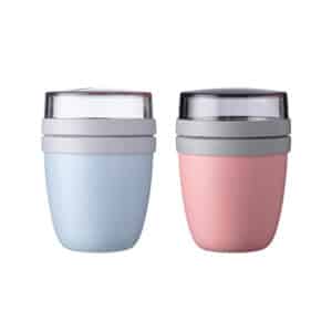 Mepal Lunchpot Mini Ellipse 300 + 120 ml 2er Set rosa-blau