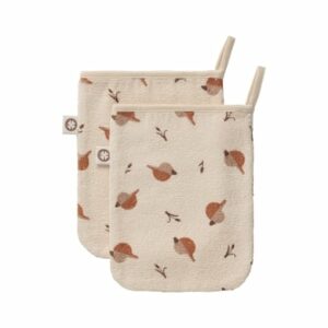 Noppies Waschlappen Printed duck terry wash cloths Indian Tan