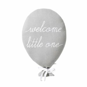 Nordic Coast Company Dekokissen Ballon welcome little one grau