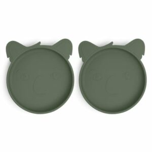 Nuuroo Silikonteller Akila Koala Dusty Green 2er Set