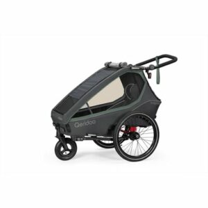 Qeridoo® Kinderfahrradanhänger Kidgoo1 Ivy Green Kollektion 2023