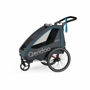 Qeridoo® Kinderfahrradanhänger QUPA 1 Blue Kollektion 2023
