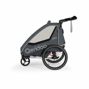 Qeridoo® Kinderfahrradanhänger Qupa 2 Grey Kollektion 2023