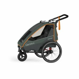 Qeridoo® Kinderfahrradanhänger Sportrex 2 Limited Edition Forest Green