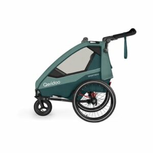 Qeridoo® Kinderfahrradanhänger Sportrex 2 Limited Edition Mineral Blue 2023 Kollektion