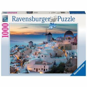 Ravensburger Abend über Santorini bunt